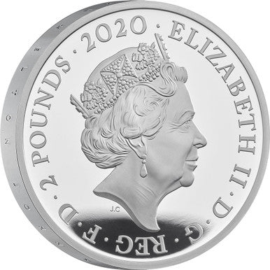 UK 2020 £2 Elton John 1oz Silver Coloured Proof Coin