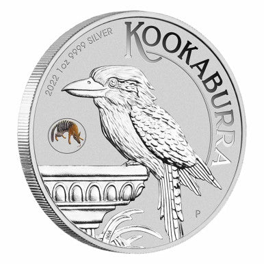 2022 $1 ANDA Perth Australian Kookaburra 'Numbat' Privy Mark 1oz Silver Uncirculated Coin