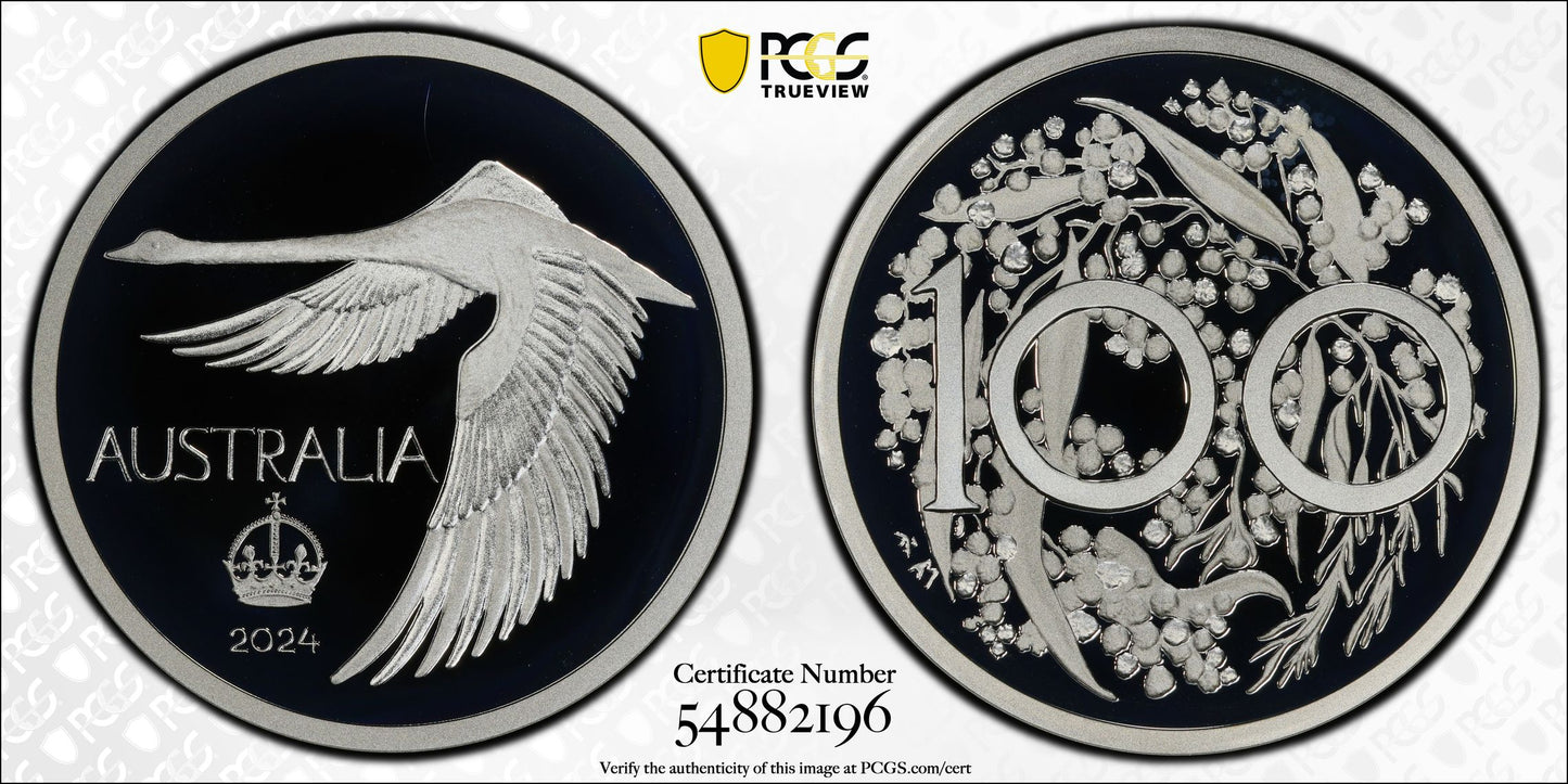 2024 Swan Commemorative Pattern Crown Silver Proof Coin PCGS PR69DCAM