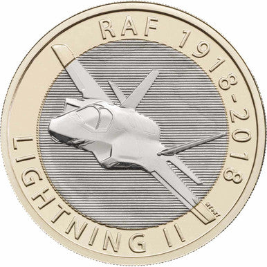 UK 2018 £2 RAF Centenary F-35 Lightning II Uncirculated Coin