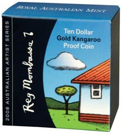 2008 $10 Australian Artist Kangaroo 1/10oz Gold Proof Coin