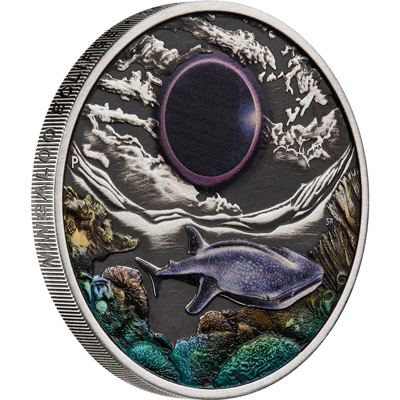 2023 $2 Ningaloo Eclipse 2oz Silver Coloured Antiqued Coin