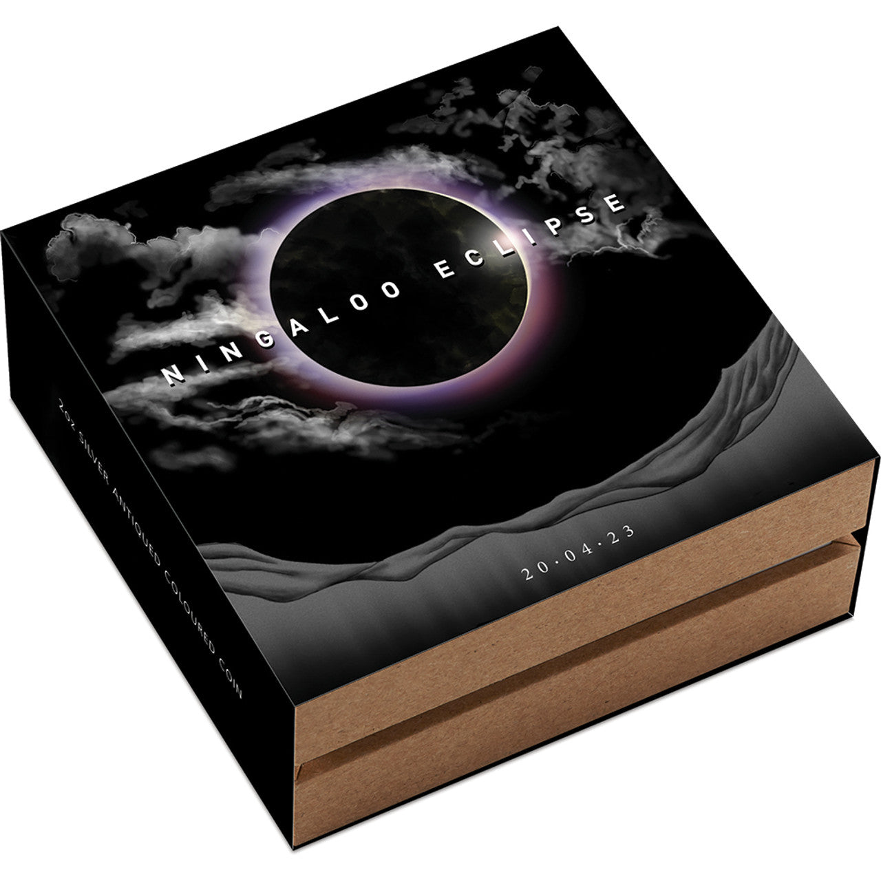 2023 $2 Ningaloo Eclipse 2oz Silver Coloured Antiqued Coin