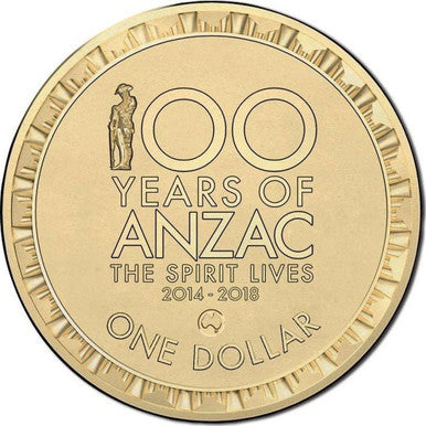 2015 $1 The Spirit Lives Across Australia 'Australia' Counterstamp Circulating Coin