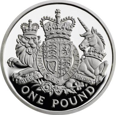 UK 2015 £1 The Royal Arms Silver Proof Coin