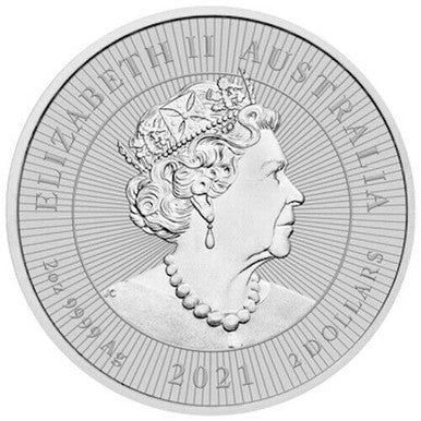 2021 Mother & Baby Platypus 2oz Silver Piedfort BU Coin