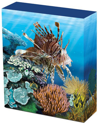 2009 50c Australian Sea Life The Reef Lionfish 1/2oz Silver Coloured Proof Coin