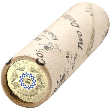 2019 $2 Police Remembrance Coloured Uncirculated Mint Roll