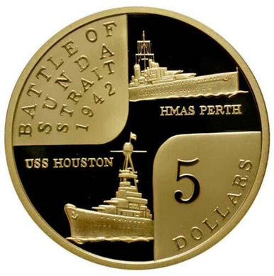 2002 $5 Battle of Sunda Strait Aluminium Bronze Proof Coin