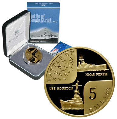2002 $5 Battle of Sunda Strait Aluminium Bronze Proof Coin