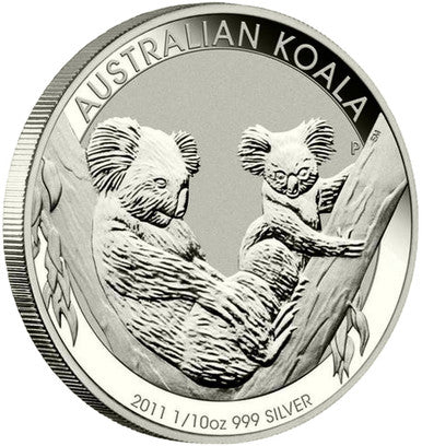 2011 10c Australian Koala 1/10oz Silver Coin