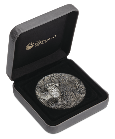 2018 $2 Australian Kookaburra 2oz Silver Antiqued Coin