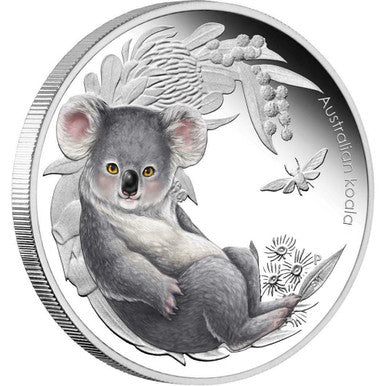 2011 50c Australian Bush Babies Koala 1/2oz Silver Coloured Proof Coin