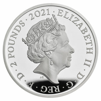 UK 2021 £2 The Who 1oz Silver Coloured Proof Coin