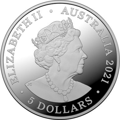 2021 $5 Australian Red Back Spider 1oz Silver Coloured Proof Coin