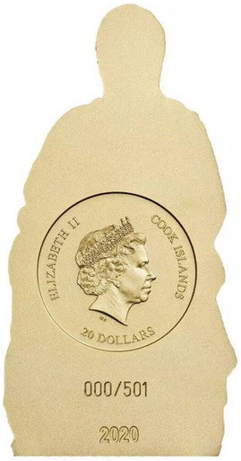 Cook Islands 2020 Madonna of Bruges Gold Plated 3oz Silver Coin