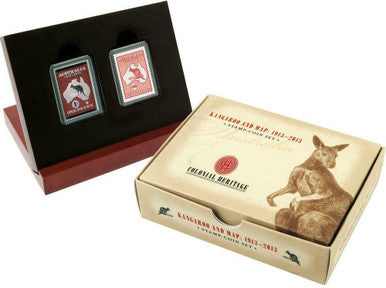 2013 50c Kangaroo and Map 1/2oz Silver Proof Coin and Stamp Set