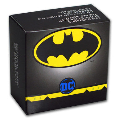 Barbados 2019 $1 The Bat Signal Silver Coloured Proof Coin