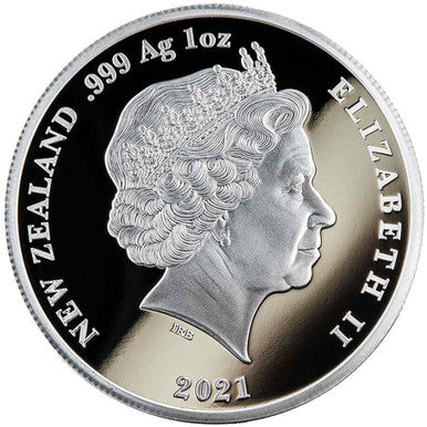 NZ 2021 $1 Tangaroa Guardian of The Ocean 1oz Silver Coloured Proof 2 Coin Set