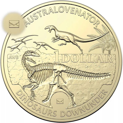 2022 $1 Australian Dinosaurs Australovenator Envelope Privy Mark PNC