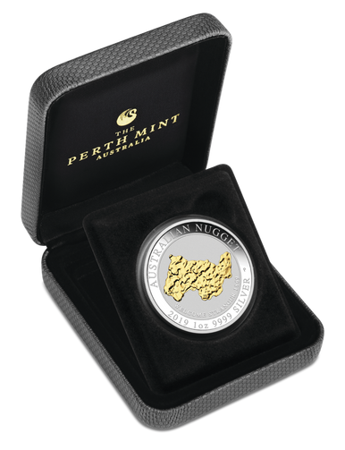 2019 $1 150th Anniversary of The Welcome Stranger Nugget 1oz Silver Gilded Coin