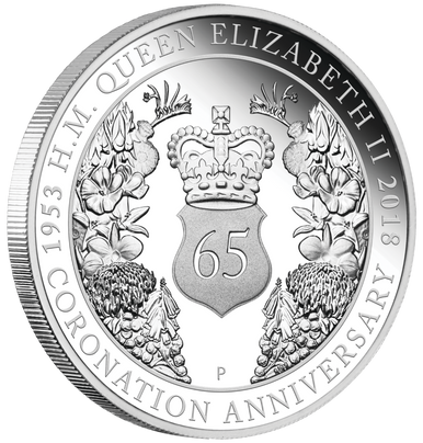 2018 $1 65th Coronation Anniversary of Her Majesty Queen Elizabeth II 1oz Silver Proof Coin
