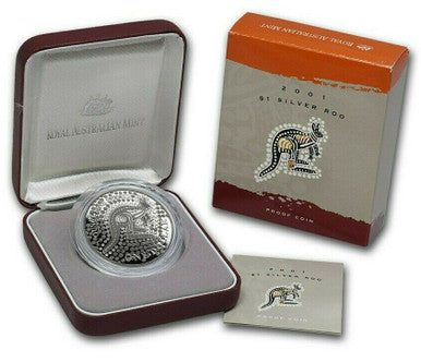2001 $1 Kangaroo 1oz Silver Proof Coin