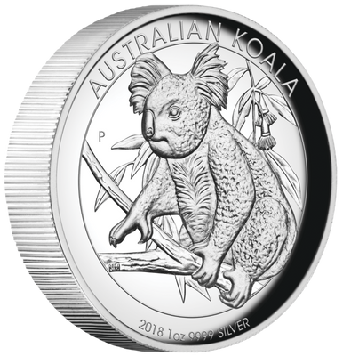2018 $1 Australian Koala 1oz Silver High Relief Proof Coin