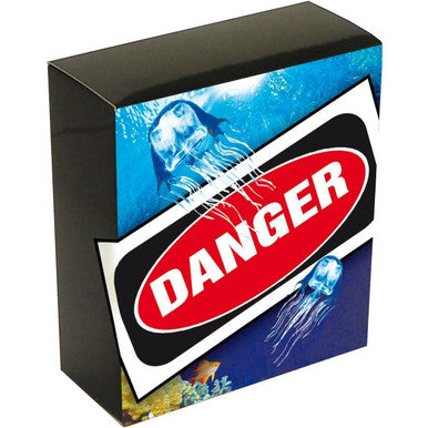 Tuvalu 2011 $1 Deadly and Dangerous Box Jellyfish 1oz Silver Coloured Proof Coin