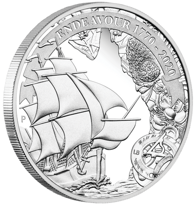 2020 $1 Voyage of Discovery Endeavour 1oz Silver Proof Coin