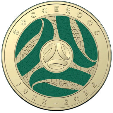 2022 $2 Socceroos Centenary Coloured Uncirculated Coin