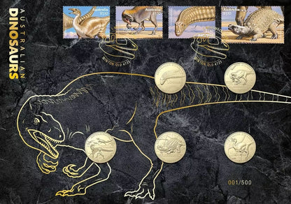 2022 $1 Australian Dinosaurs Limited Edition 'DINO' and Envelope Privy Mark 5 Coin PNC