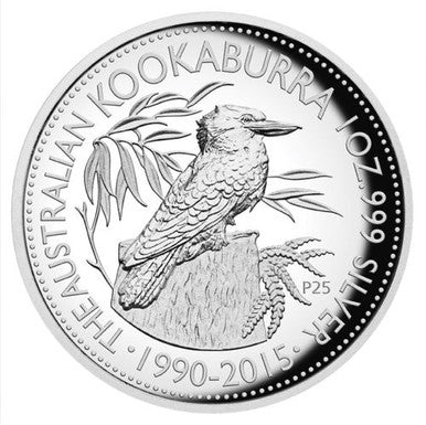 2015 $1 WMF Berlin 25th Anniversary Australian Kookaburra 1oz Silver Proof Coin