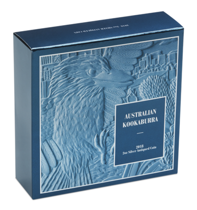 2018 $2 Australian Kookaburra 2oz Silver Antiqued Coin