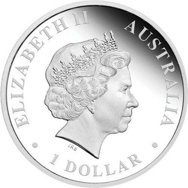 2013 $1 Australian Antarctic Territory Aurora Australis 1oz Silver Coloured Proof Coin
