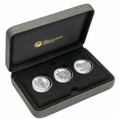 2014 $1 Australian 1oz Silver High Relief Proof 3 Coin Set Collection