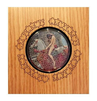 Cameroon 2020 3000 Francs So Puzzle Art Lady Godiva 3oz Silver Coloured Antiqued Coin