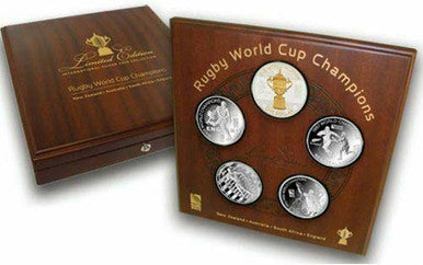 NZ 2011 Rugby World Cup Champions Limited Edition International 1oz Silver Proof 5 Coin Collection