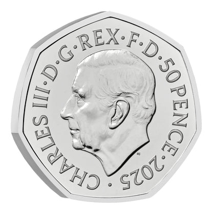 UK 2025 50p Stories of The Second World War Uncirculated Coin