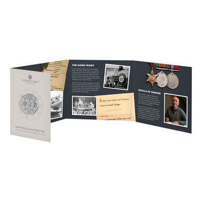 UK 2025 50p Stories of The Second World War Uncirculated Coin