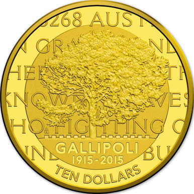 2015 $10 Centenary of Gallipoli Landing 1/10oz Gold Proof Coin