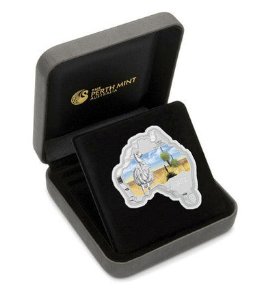 2012 $1 Australian Map Shaped Emu 1oz Silver Coin