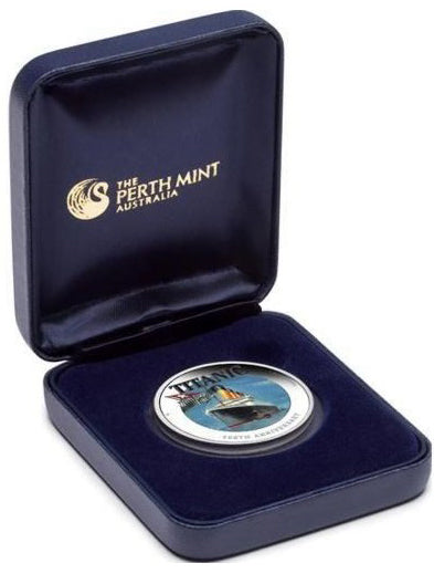 Tuvalu 2012 $1 R.M.S. Titanic 100th Anniversary 1oz Silver Coloured Proof Coin