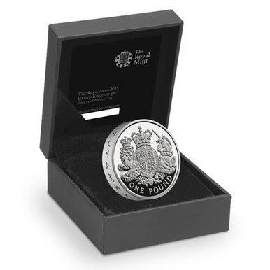 UK 2015 £1 The Royal Arms Silver Proof Coin