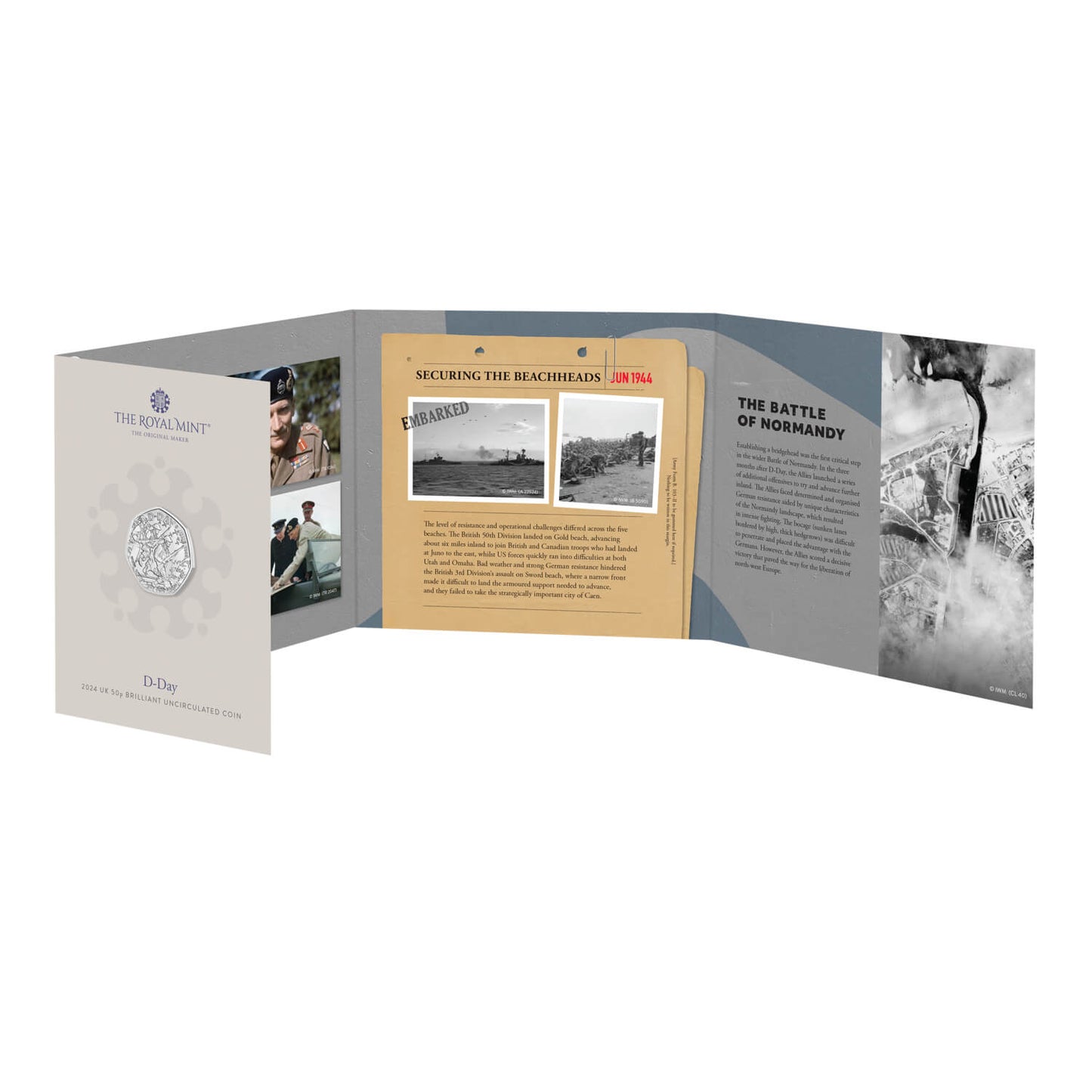 UK 2024 50p D-Day Uncirculated Coin