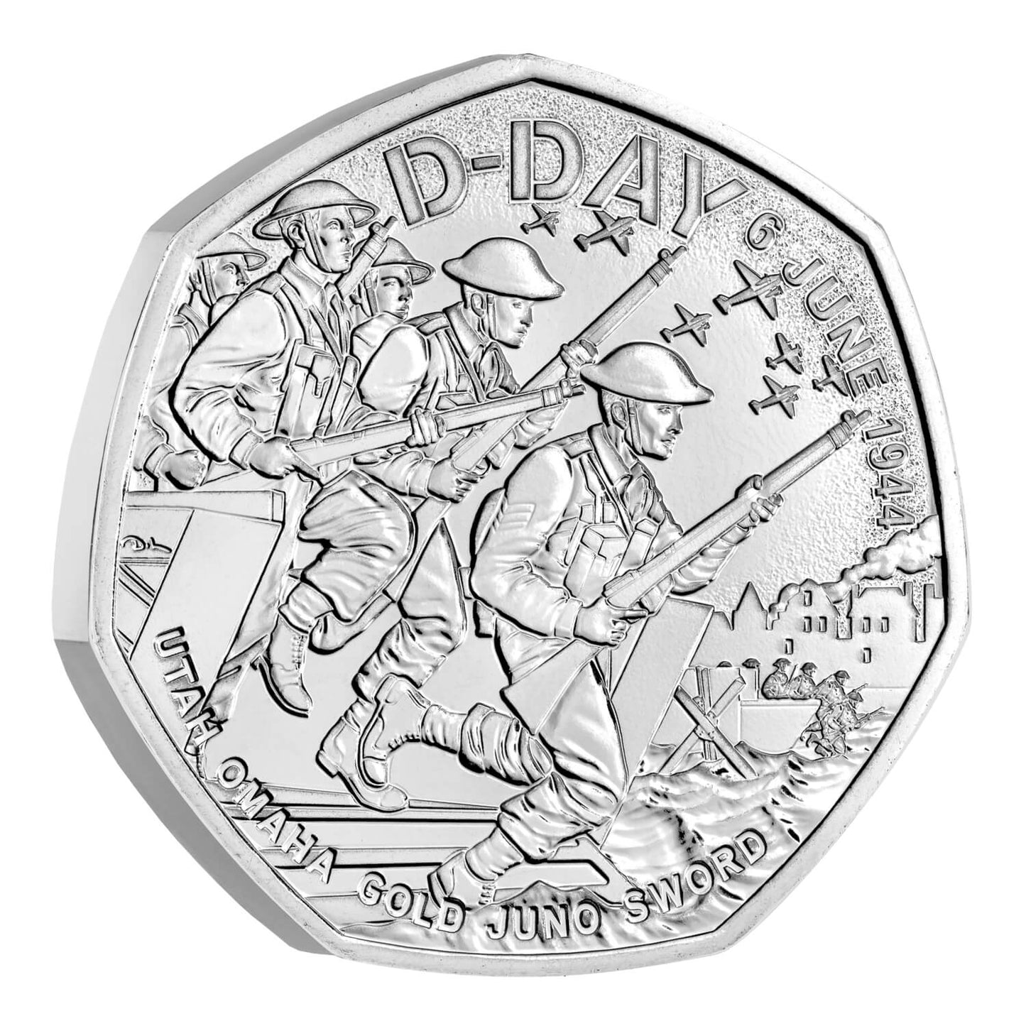 UK 2024 50p D-Day Uncirculated Coin