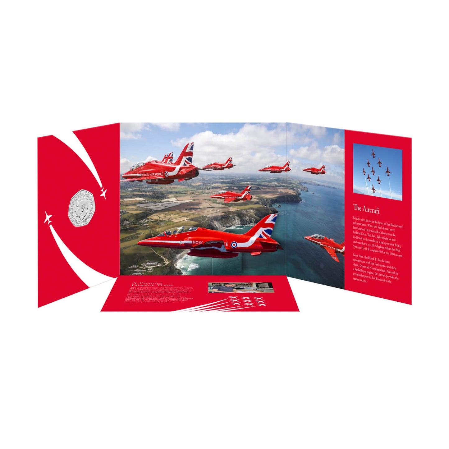 UK 2025 50p Royal Air Force Red Arrows Uncirculated Coin