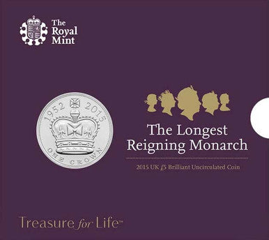 UK 2015 £5 The Longest Reigning Monarch Uncirculated Coin
