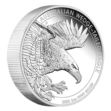 2020 $2 Australian Wedge-Tailed Eagle 2oz Silver Piedfort Coin